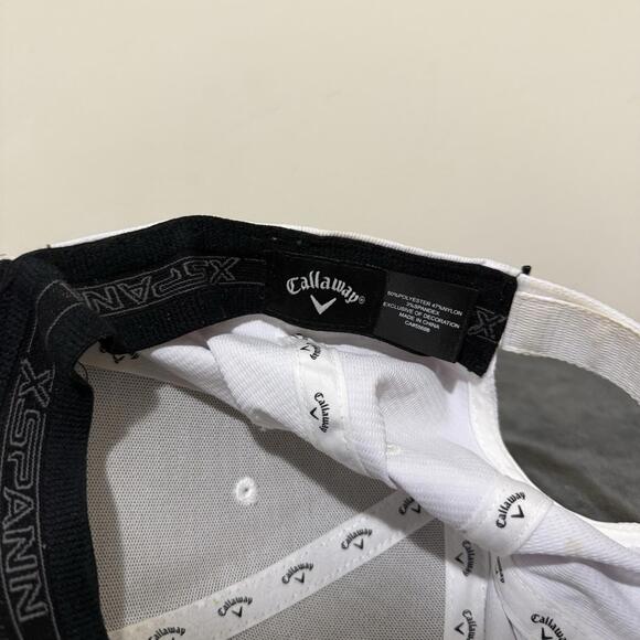 Callaway Golf Hat White X-SPANN Strapback Adjustable Cap Men’s Logo Sport - Picture 7 of 7